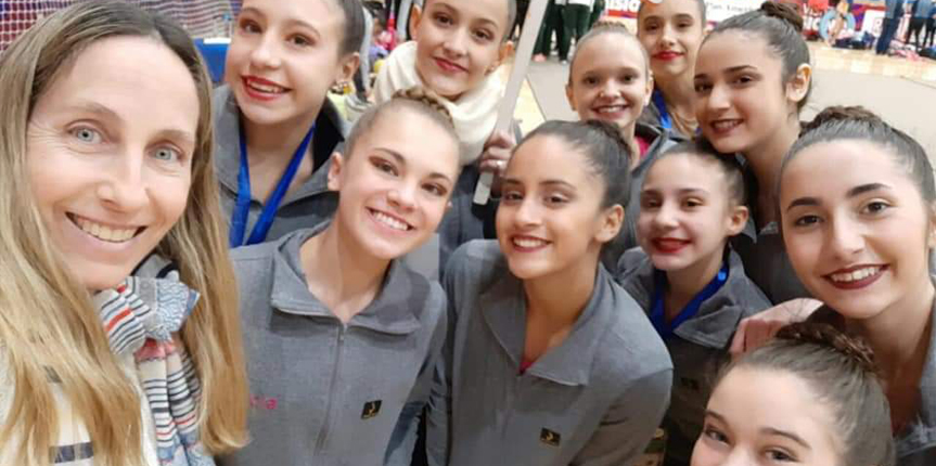 Nuestra gimnasia rítmica participó en el Nacional logrando podios