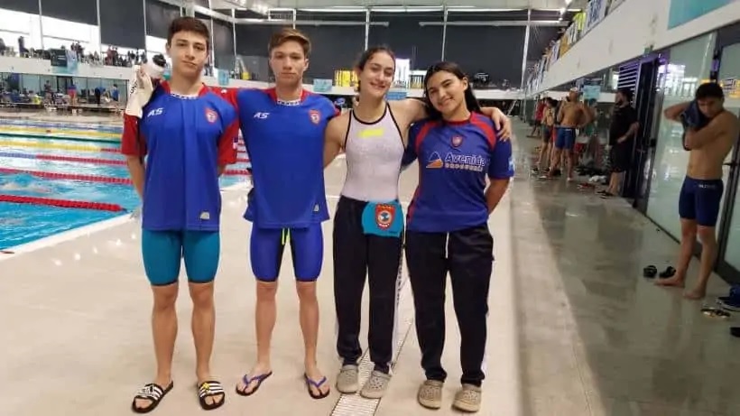 Natación: cuarto lugar para los representantes de CAPRI en la posta 4×100 combinados