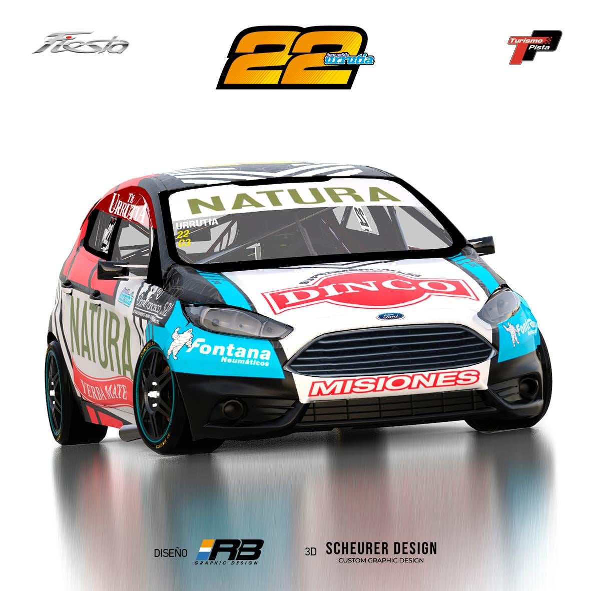 Urrutia presentó el diseño de su Ford Fiesta